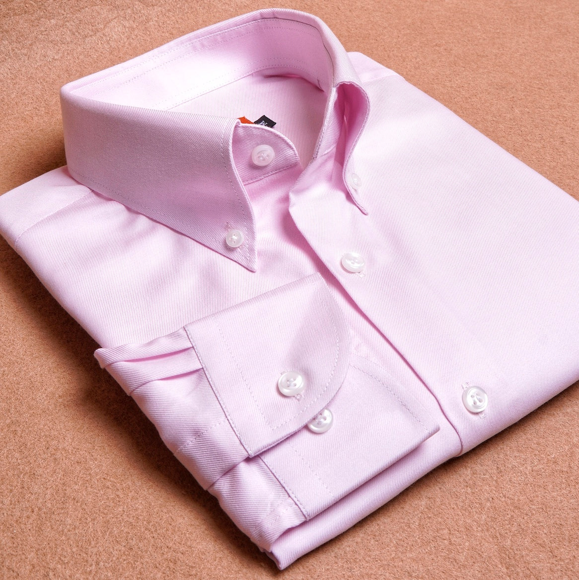 Twill Pink Button Down Cotton Shirt (Sartoria Label)