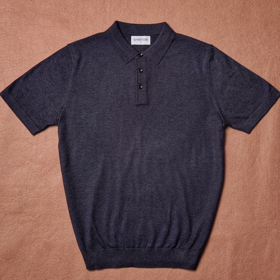 Napoli Melange Dark Grey Knit Polo
