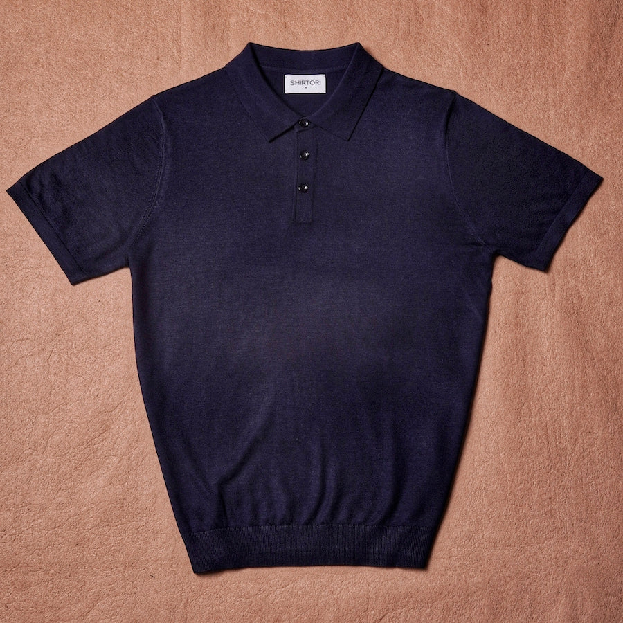 Napoli Dark Navy Knit Polo