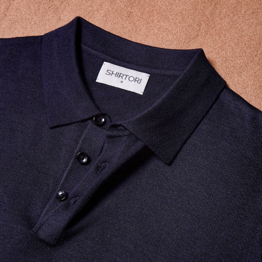 Napoli Dark Navy Knit Polo