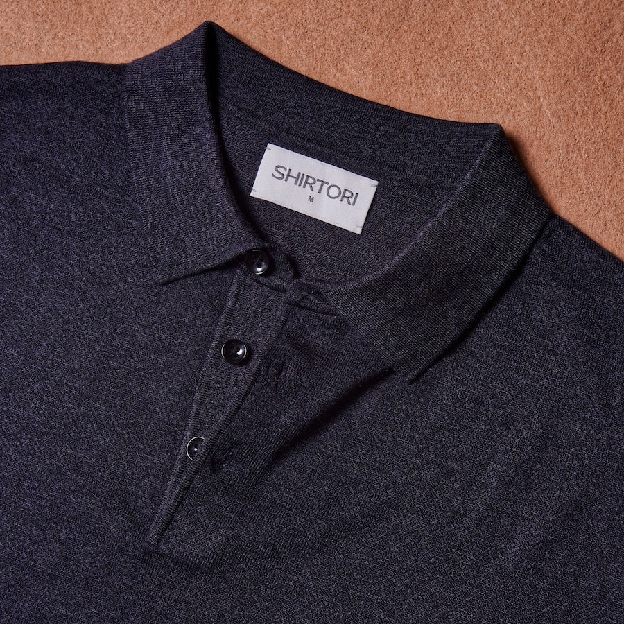 Napoli Melange Dark Grey Knit Polo