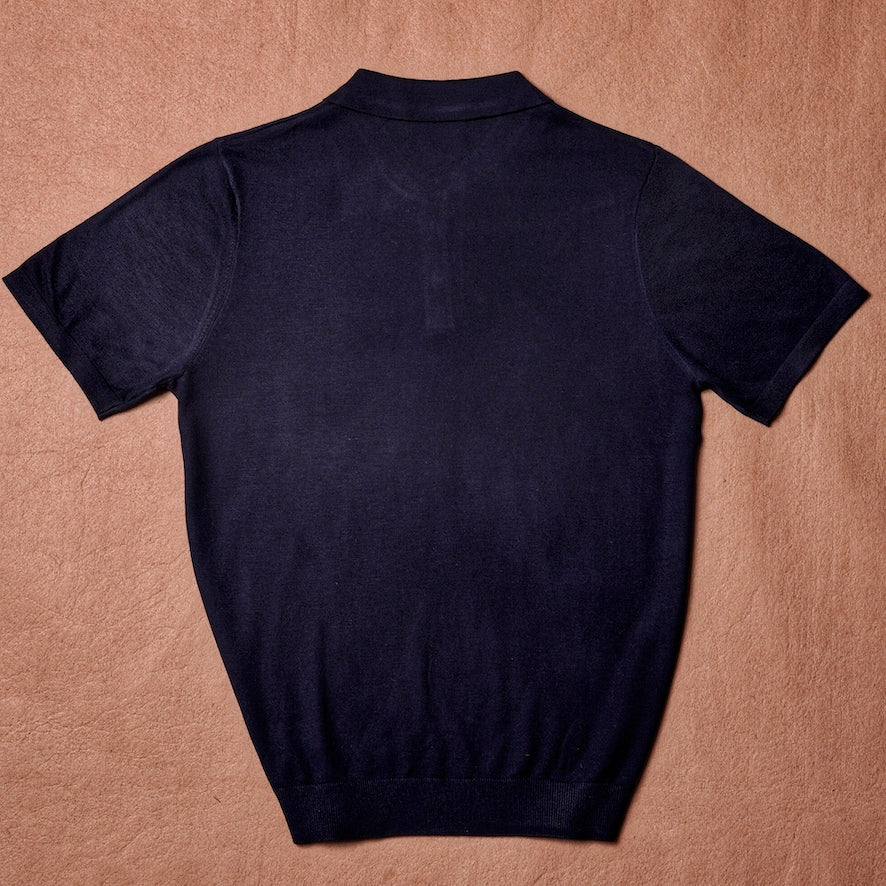 Napoli Dark Navy Knit Polo