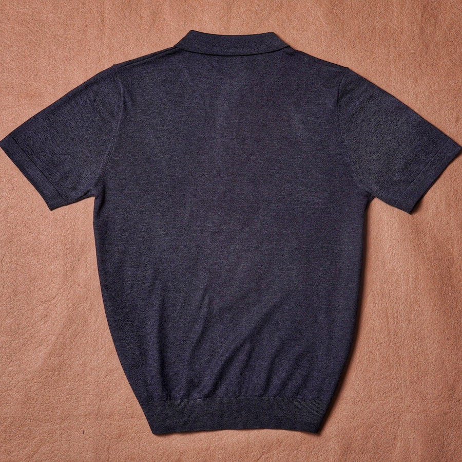 Napoli Melange Dark Grey Knit Polo
