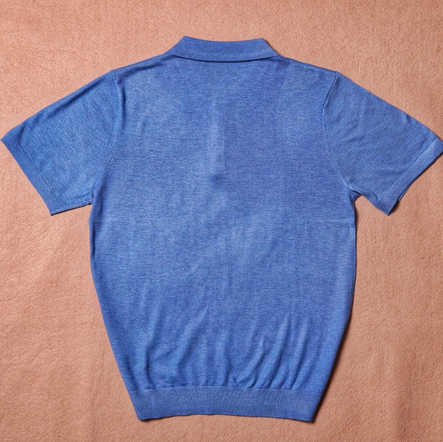 Napoli Azure Blue Knit Polo