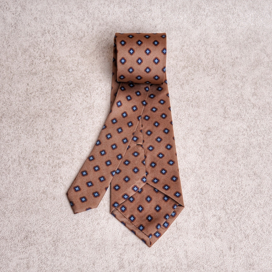 Signature Icon Camel Silk Tie