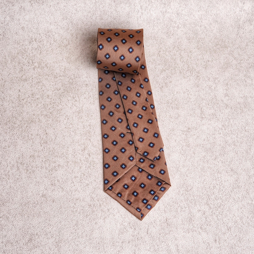 Signature Icon Camel Silk Tie