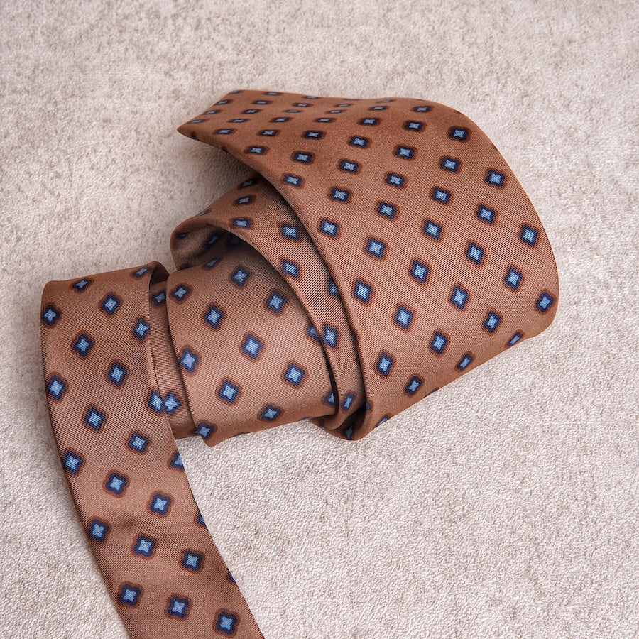 Signature Icon Camel Silk Tie
