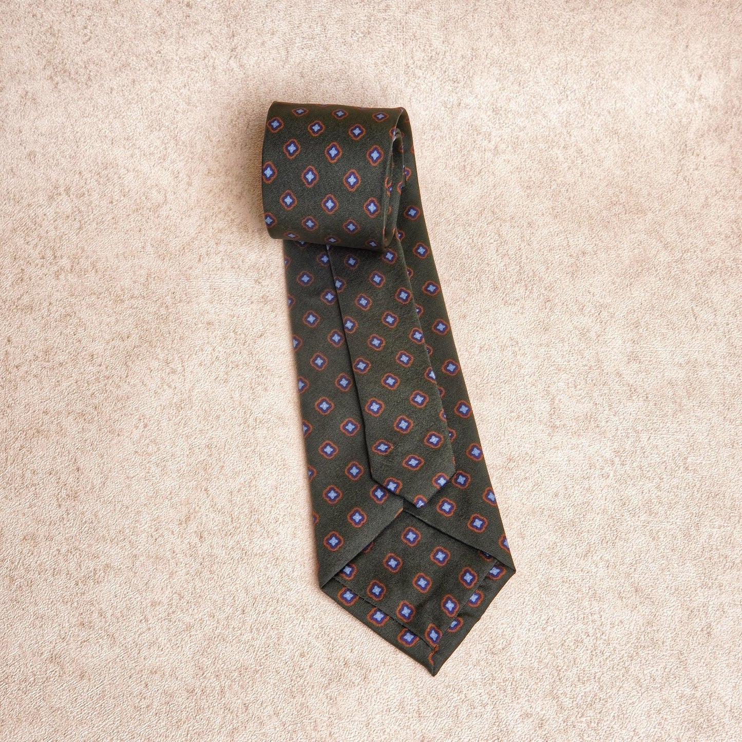 Signature Icon Dark Green Silk Tie