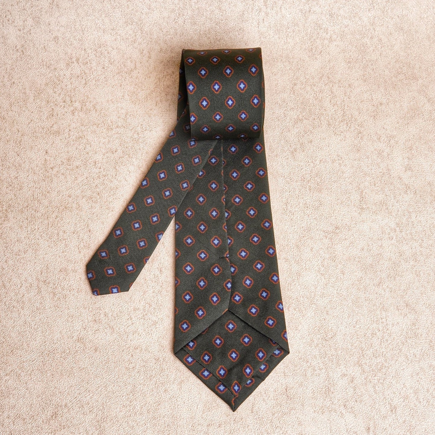 Signature Icon Dark Green Silk Tie