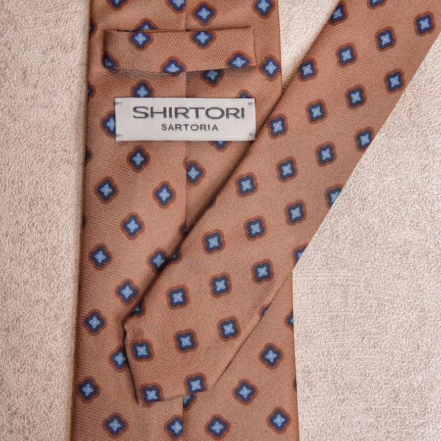 Signature Icon Camel Silk Tie