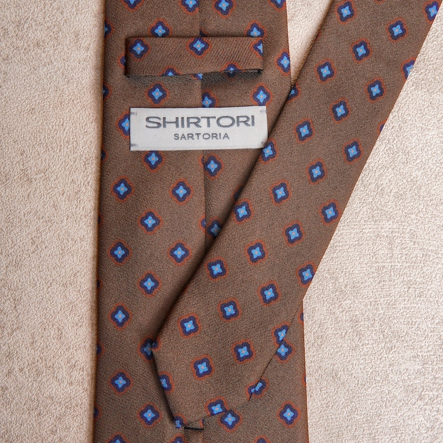 Signature Icon Rustic Brown Silk Tie