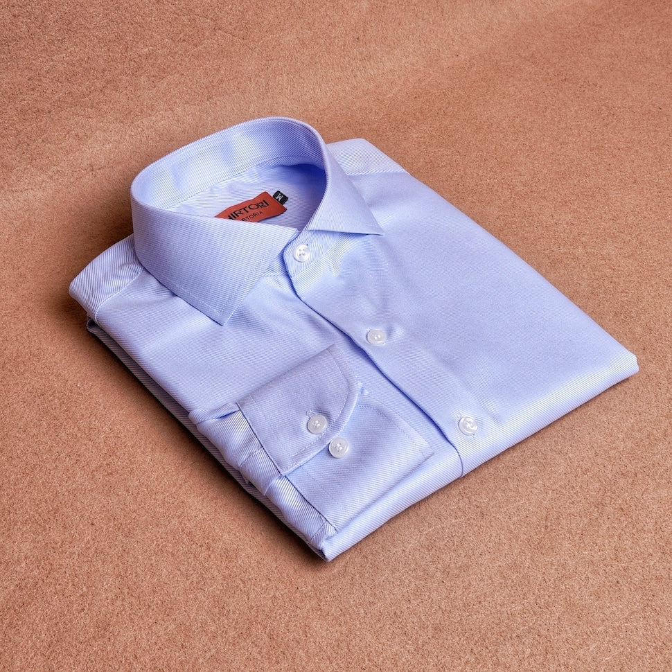 Twill Blue Cotton Shirt