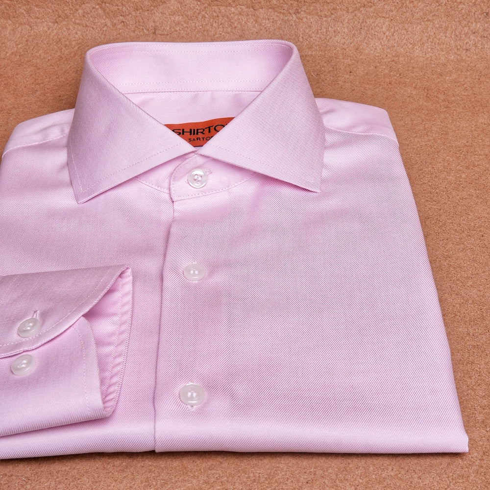Twill Pink Cotton Shirt
