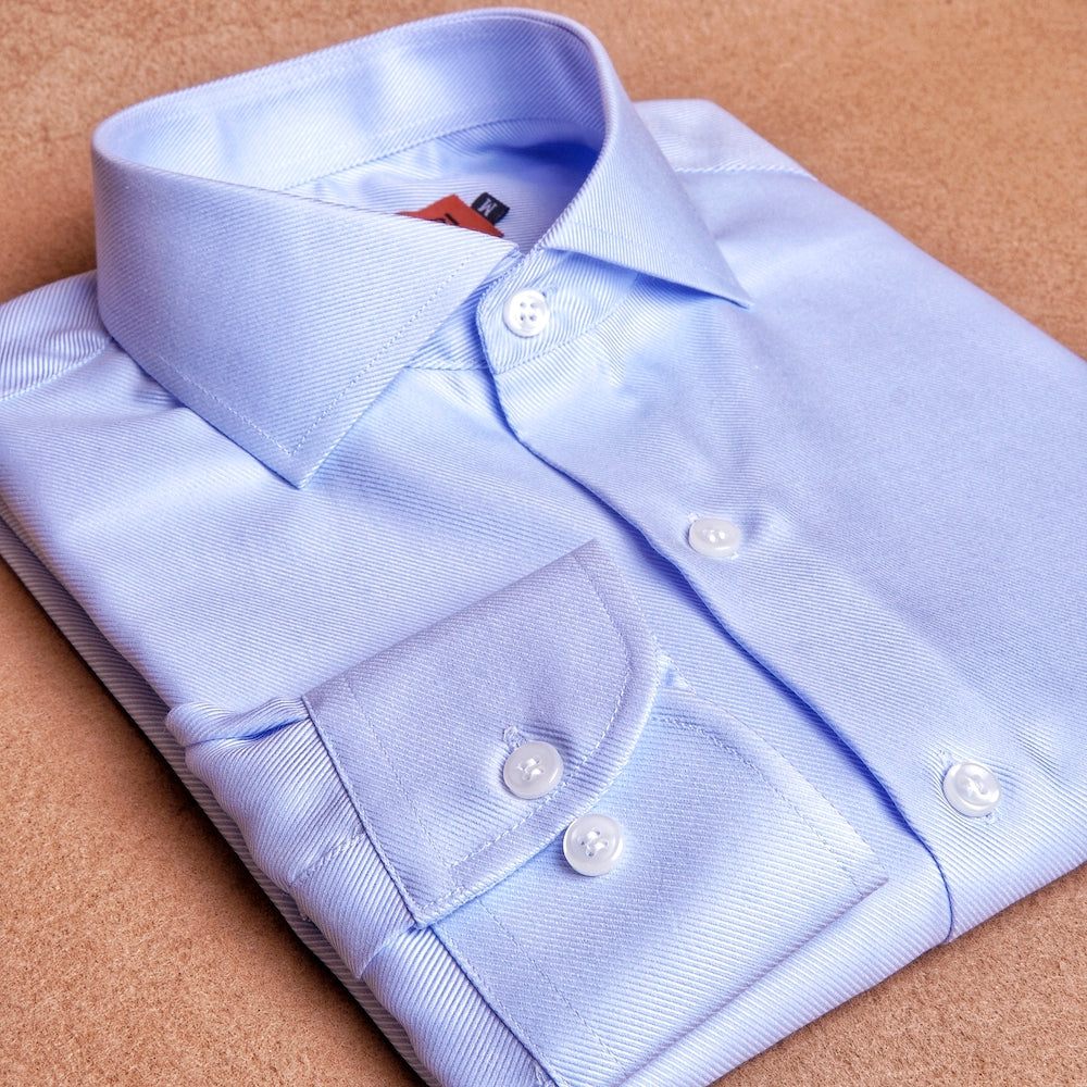Twill Blue Cotton Shirt