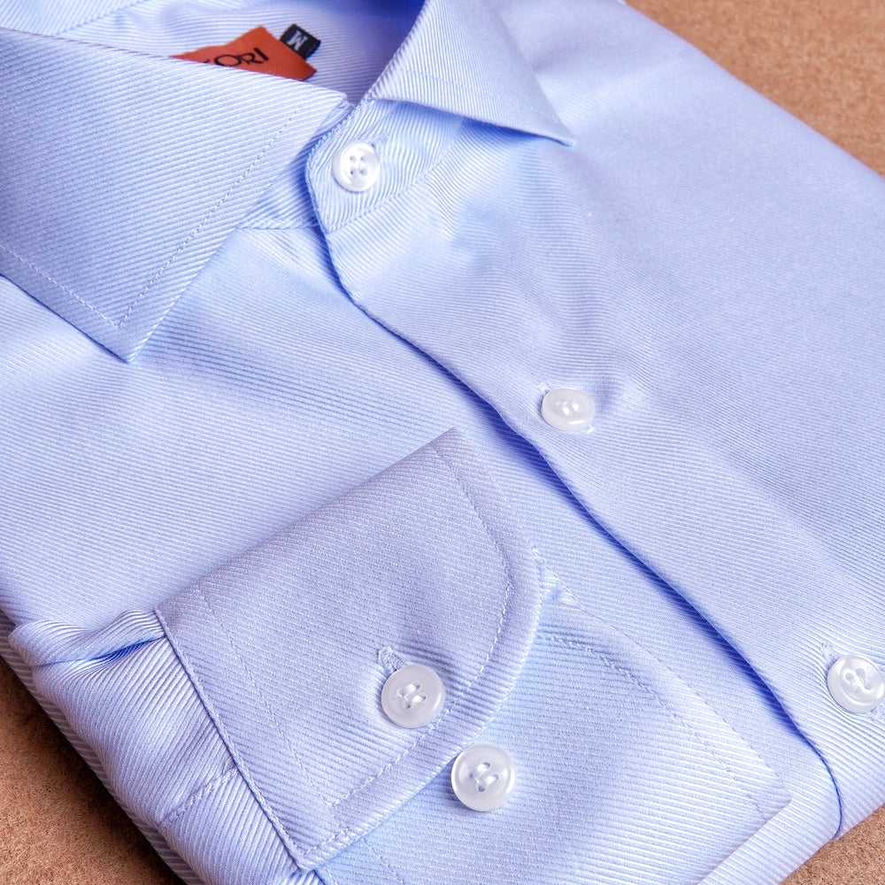 Twill Blue Cotton Shirt