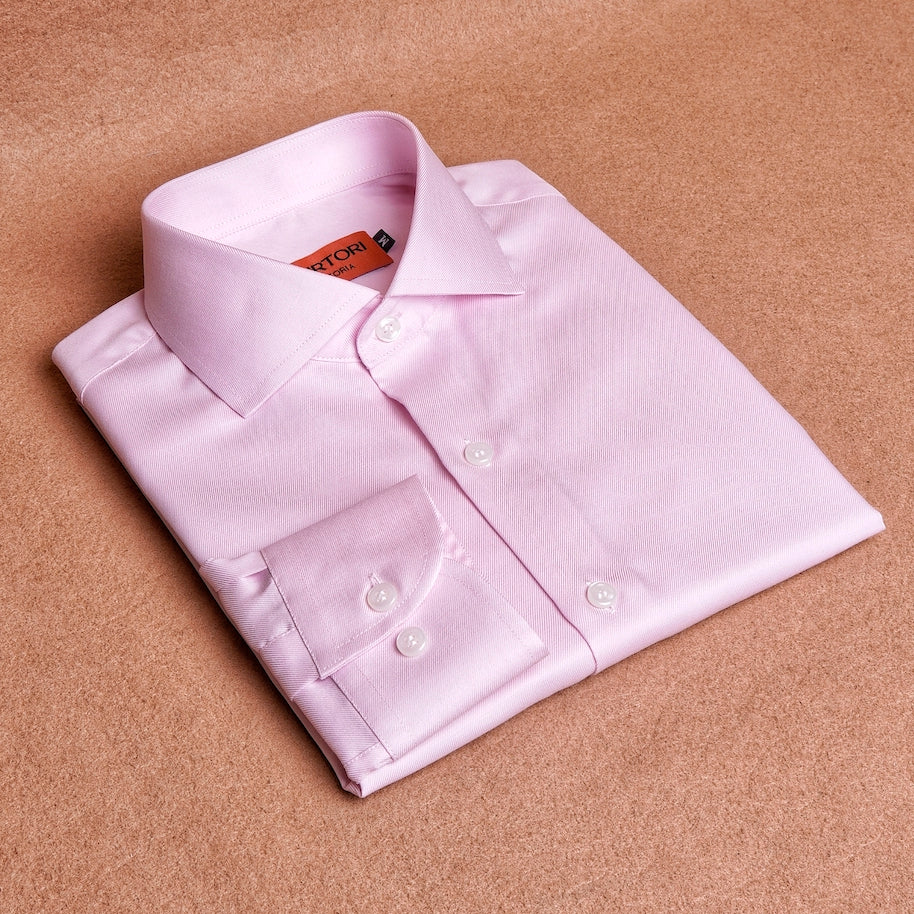 Twill Pink Cotton Shirt