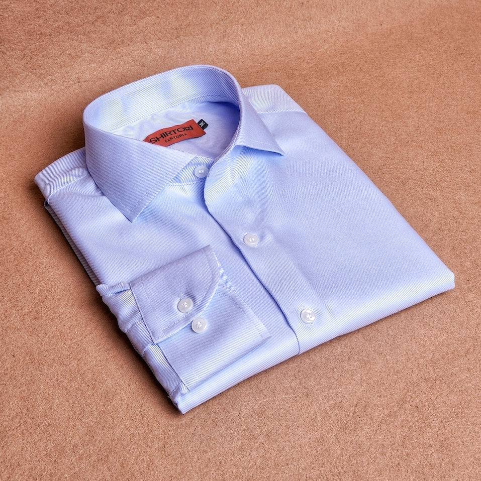 Twill Blue Cotton Shirt