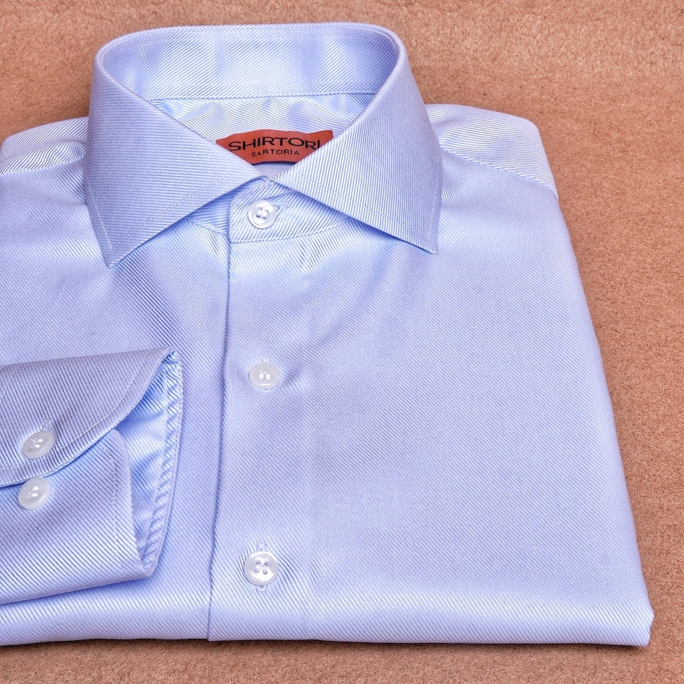 Twill Blue Cotton Shirt