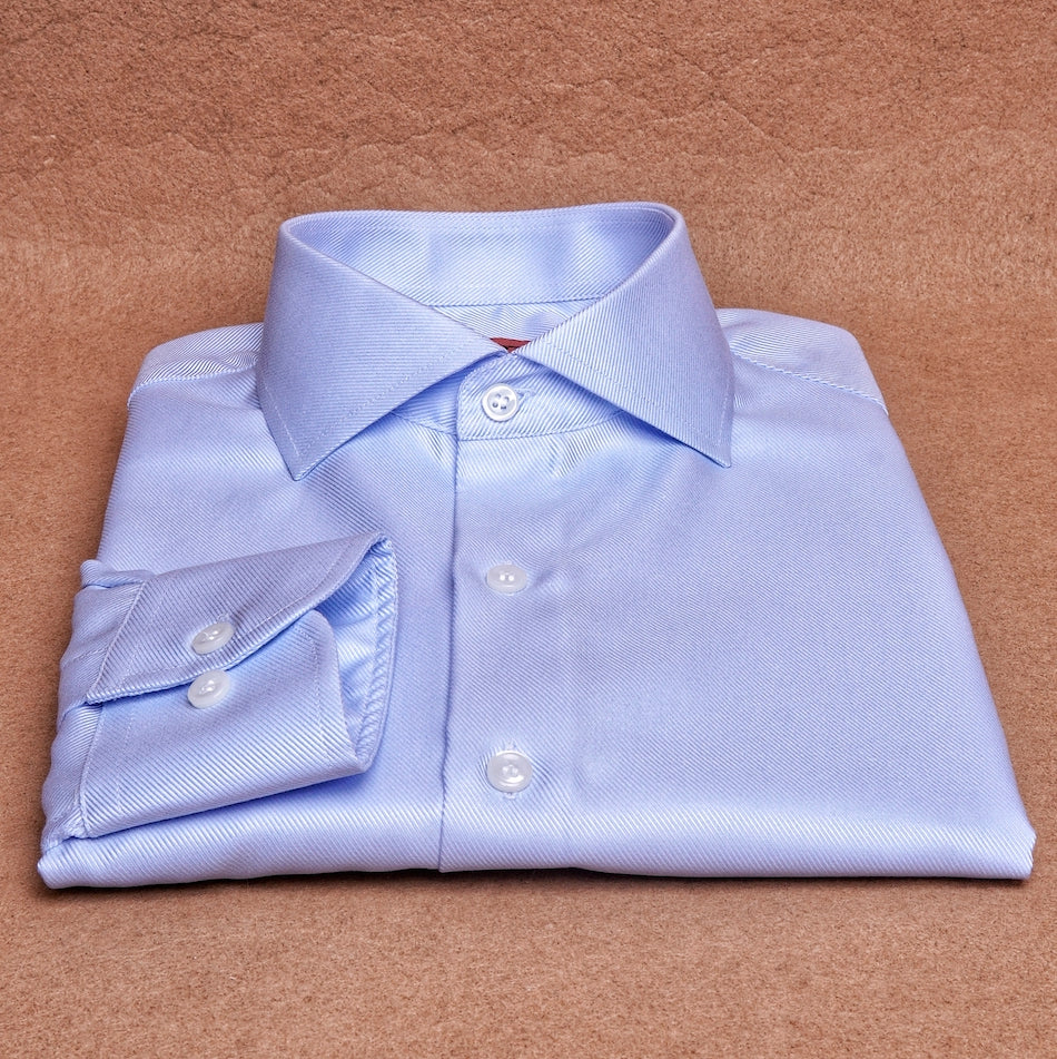 Twill Blue Cotton Shirt