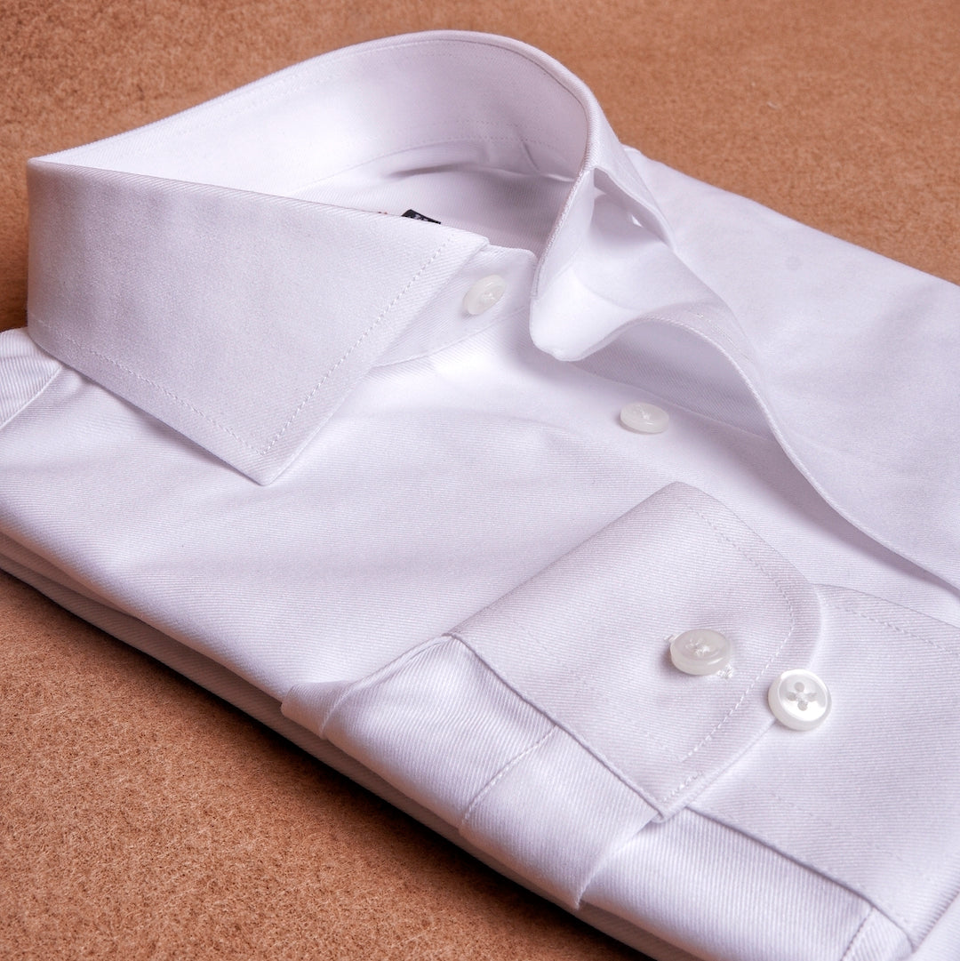 Twill White Cotton Shirt