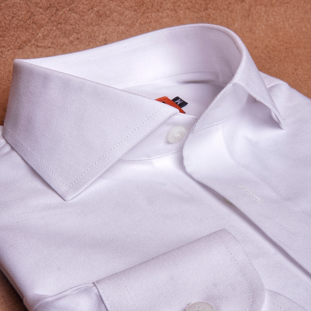 Twill White Cotton Shirt