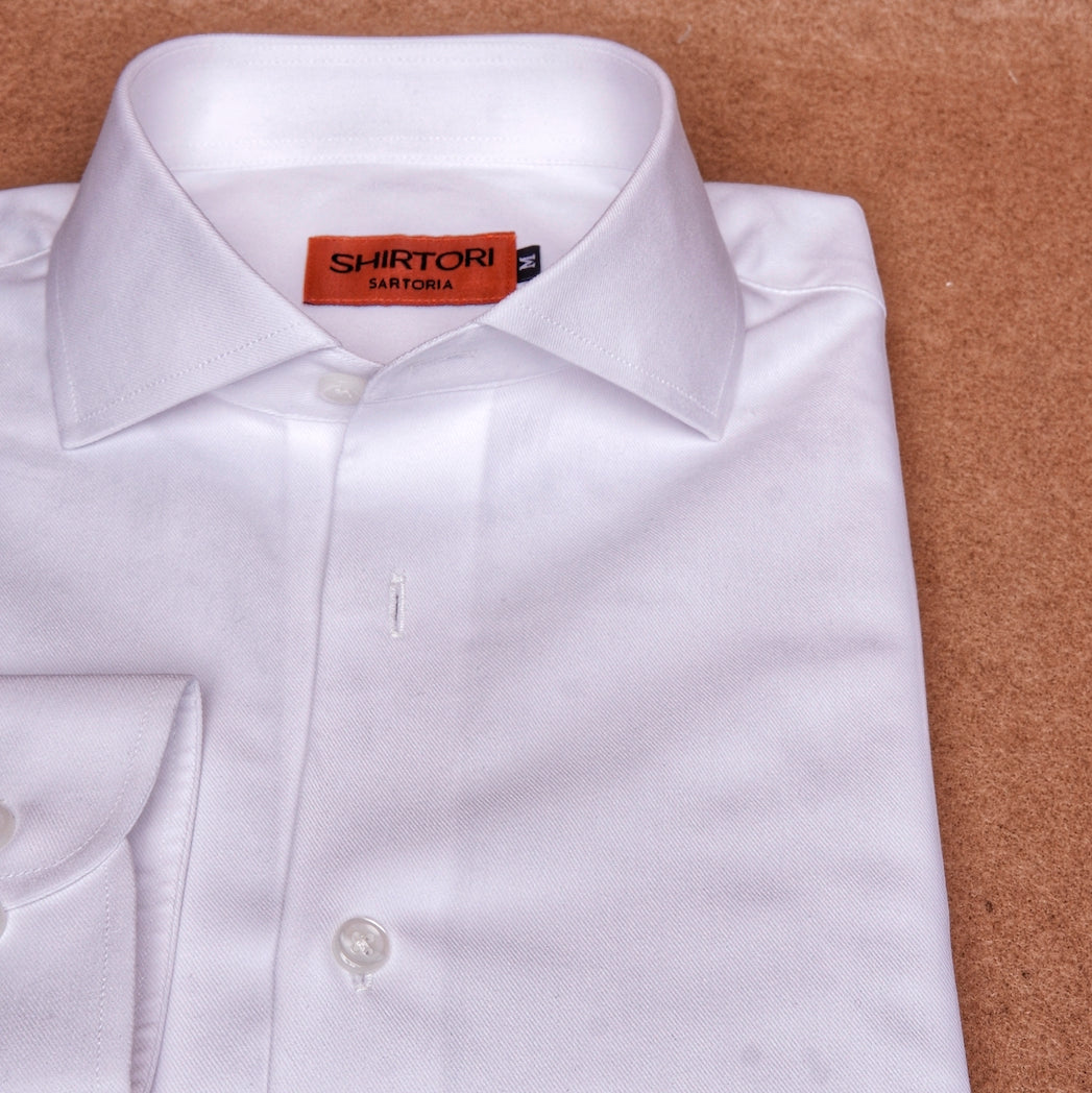 Twill White Cotton Shirt