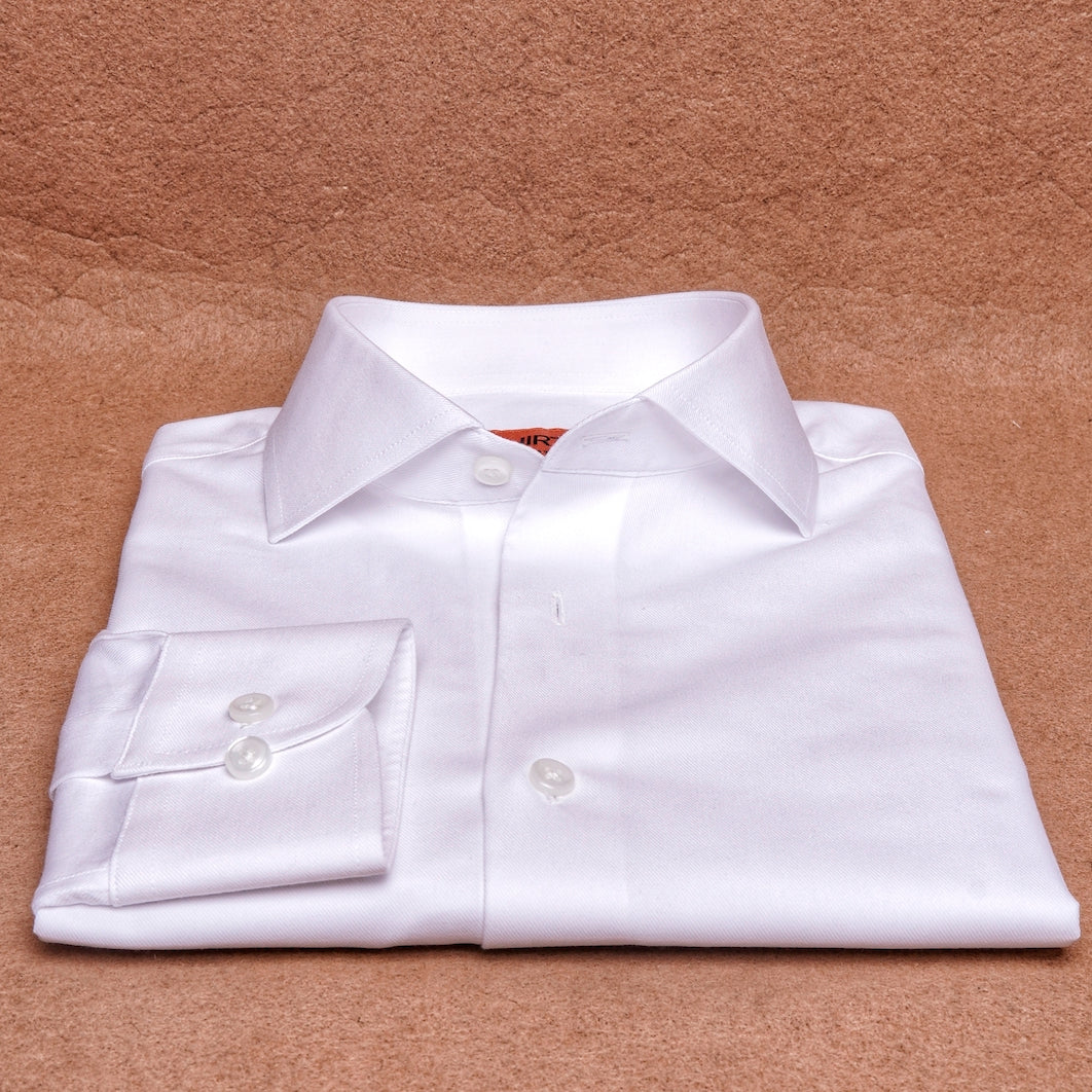 Twill White Cotton Shirt