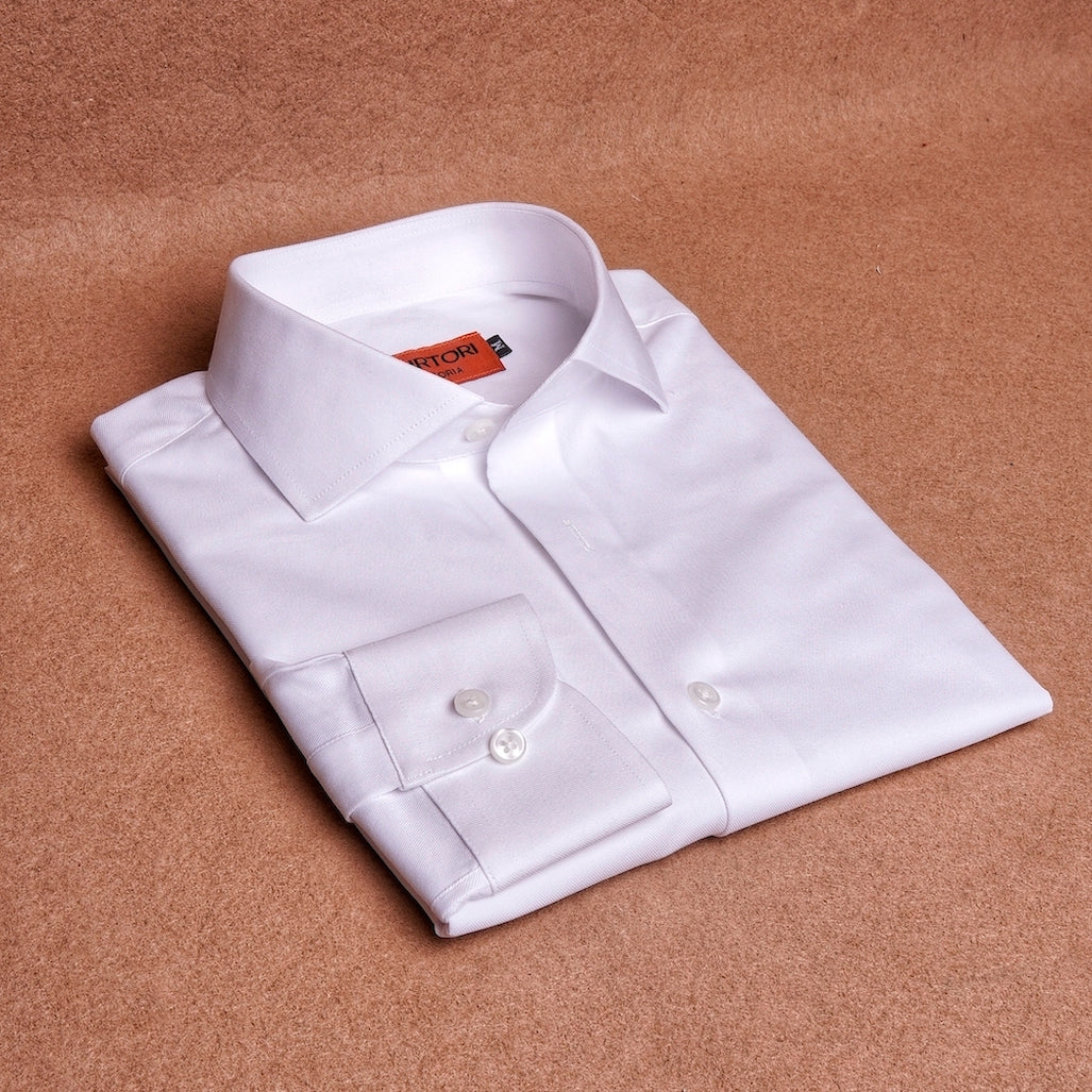 Twill White Cotton Shirt
