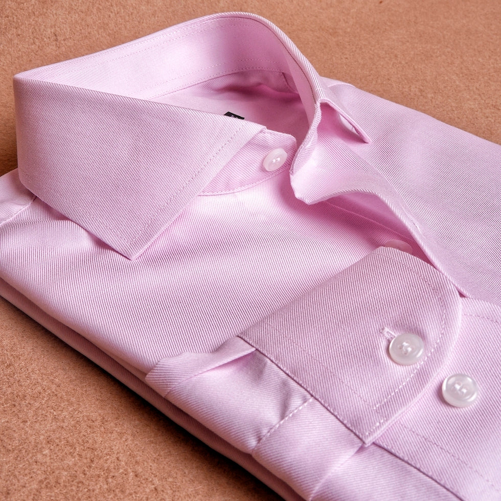 Twill Pink Cotton Shirt