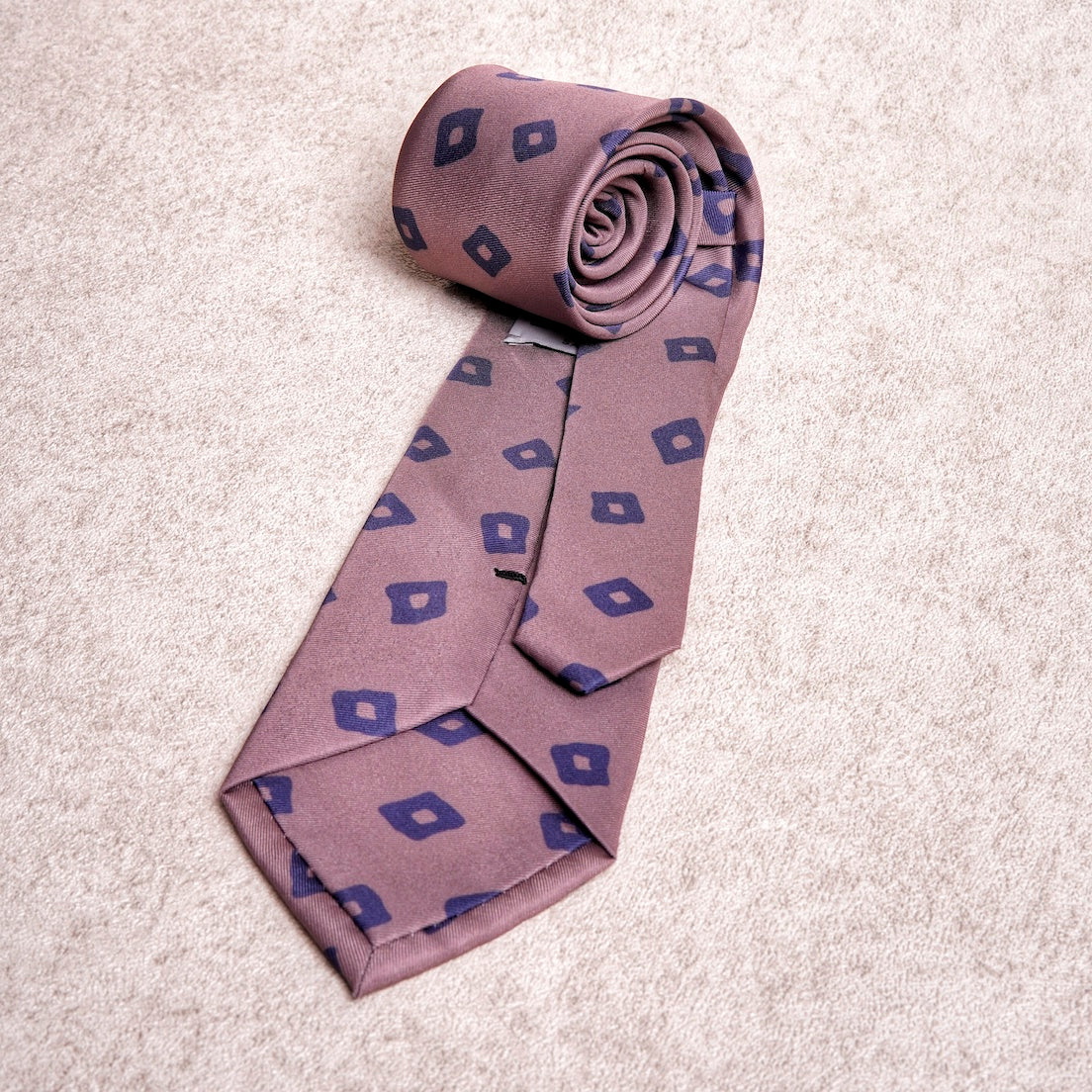 Diamond Blue Camel Microfiber Tie