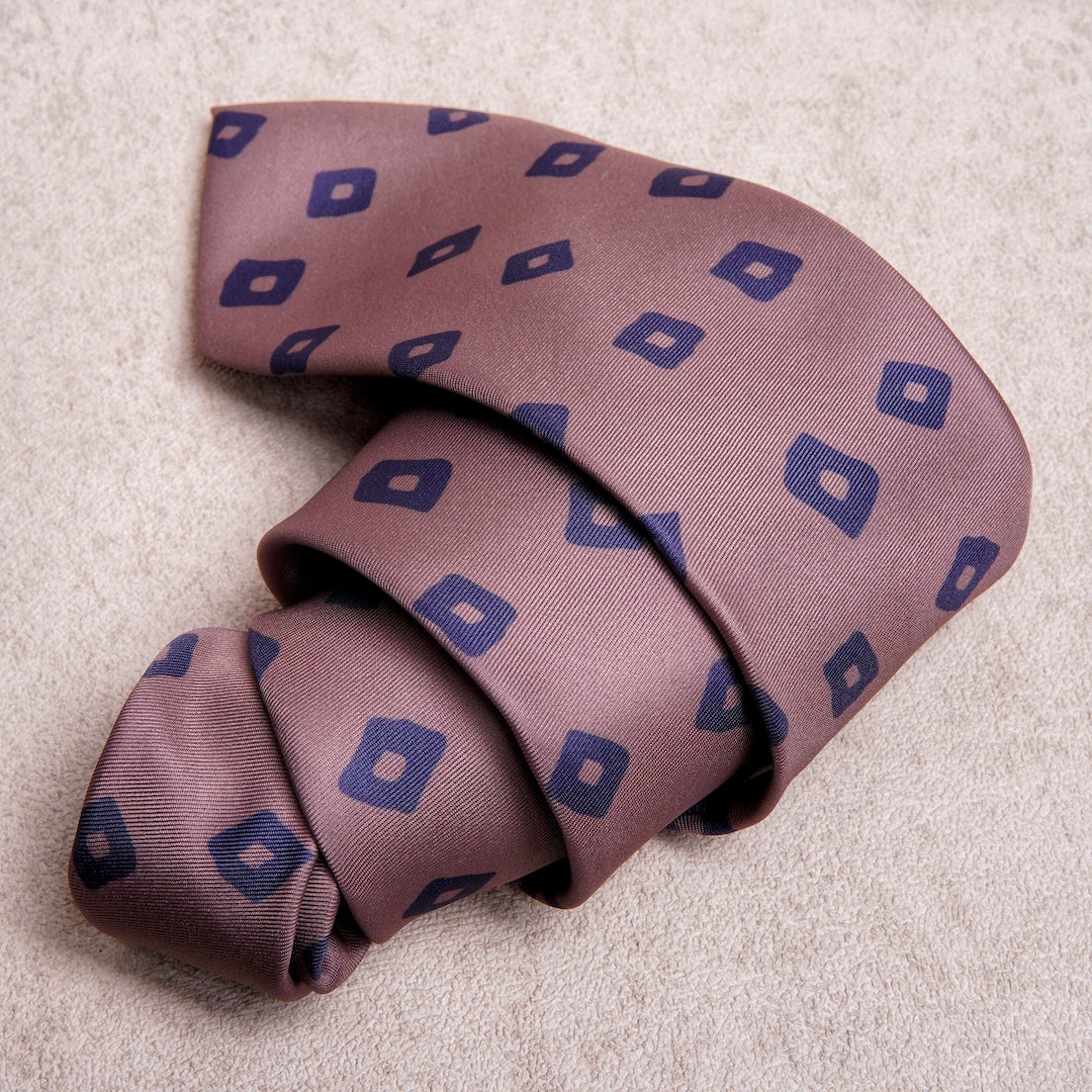 Diamond Blue Camel Microfiber Tie