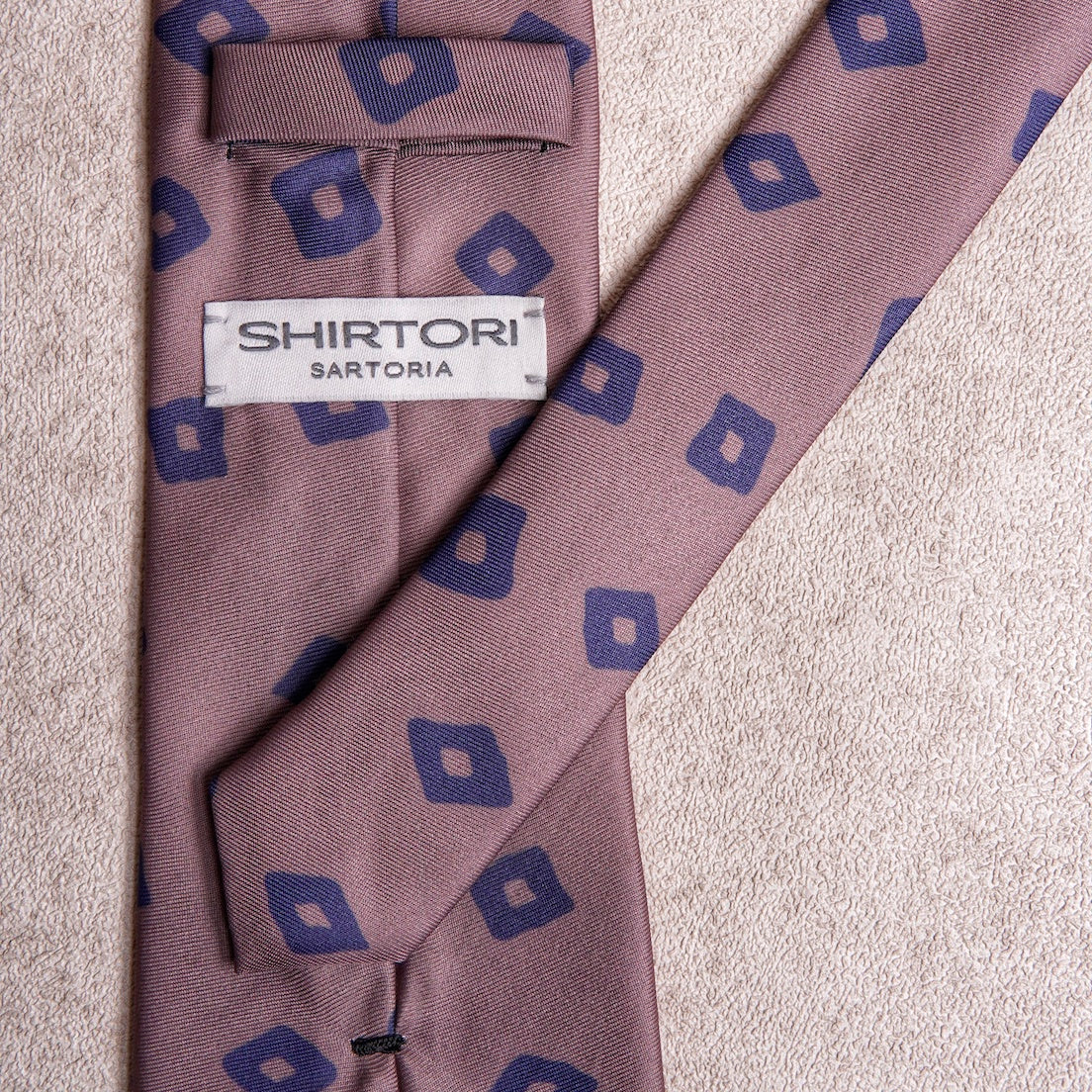 Diamond Blue Camel Microfiber Tie