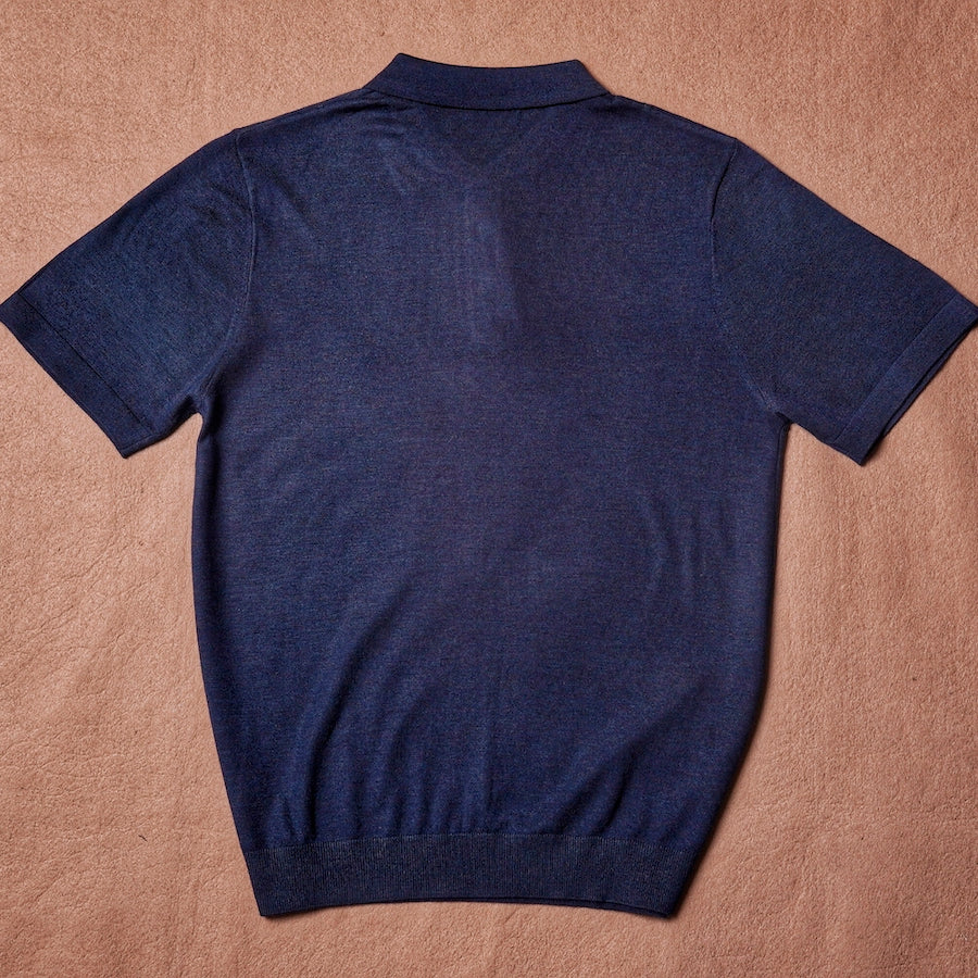 Napoli Melange Dark Blue Knit Polo