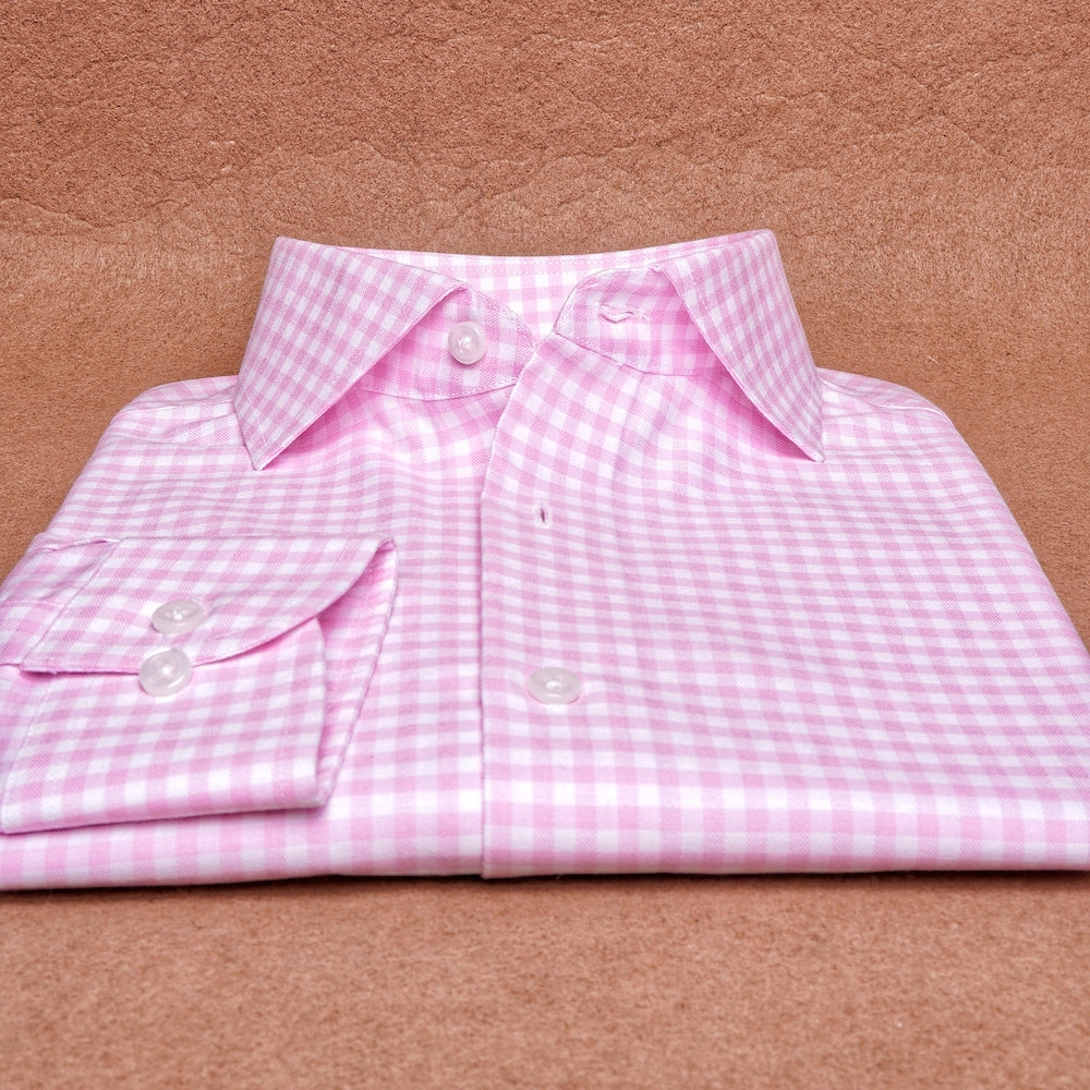 Oxford Gingham Pink Cotton Shirt