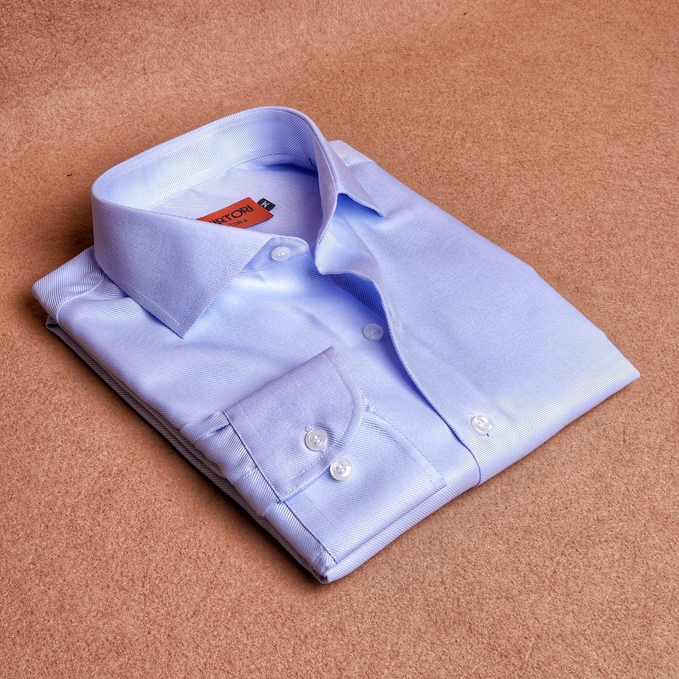 Twill Blue Cotton Shirt