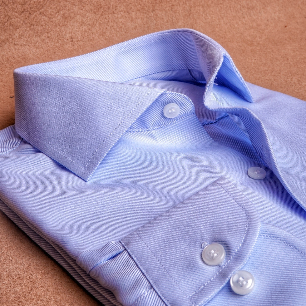 Twill Blue Cotton Shirt