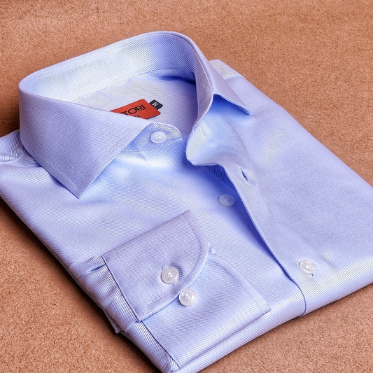 Twill Blue Cotton Shirt