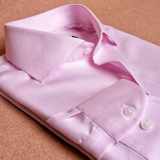 Twill Pink Cotton Shirt